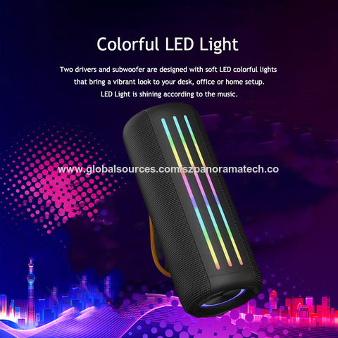 vibrant mini altavoz portátil inalámbrico con luz led