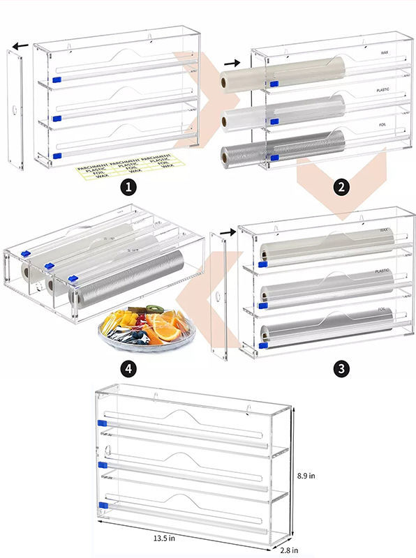 Buy Wholesale China Acrylic 3-in-1 Plastic Wrap/wax Paper/aluminum