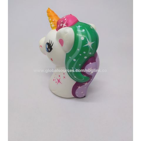 Unicorn Horse Squishy Unicorn Head Pu Kawaii Squishy Toy Horned