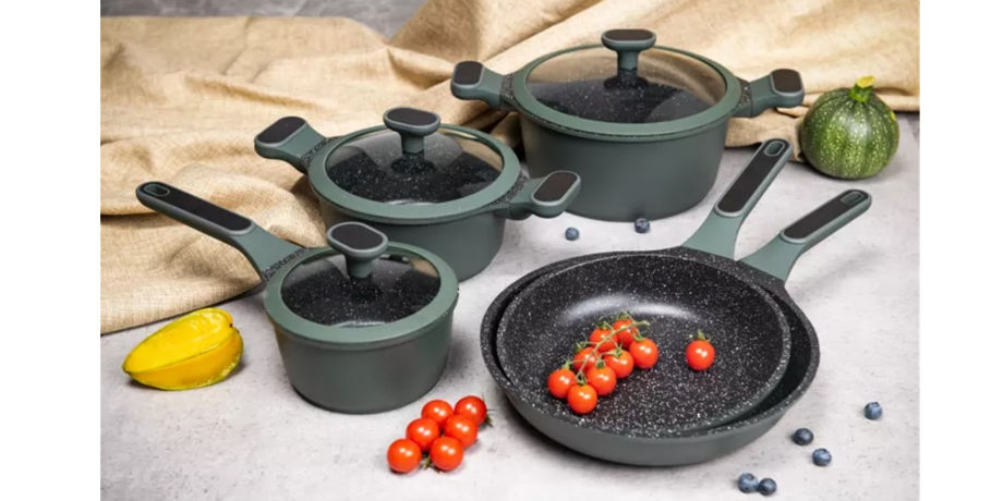Frying Pan with Lid Non-Stick Granite Small Frying Pan Wok Multifunctional  Kitchen Cooking Non-Stick Frying Pan Non-Stick Granite Frying Pan Wok  Multifunctional 2 