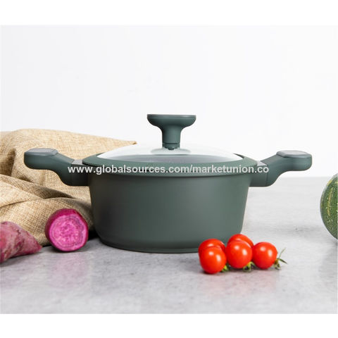 8PCS Kitchen Induction Cookware Set Granite Non Stick Pots and Pans Set  w/Lid