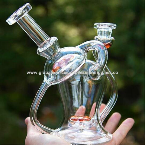 Handmade Hookah Glass Tornado Water Pipe Smoke Pipe Dab Rig 9 Inch