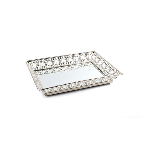 Lillian Table Settings Pearl White Rectangle Trays Sold by at Home