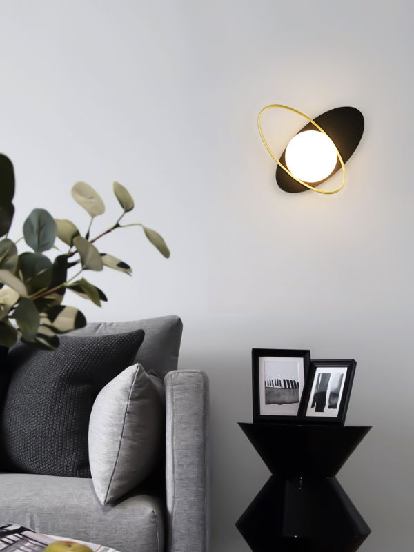 Acrylic Oval LED Bedroom Bedside Wall Lamp Simple Modern Living Room Light Decor 