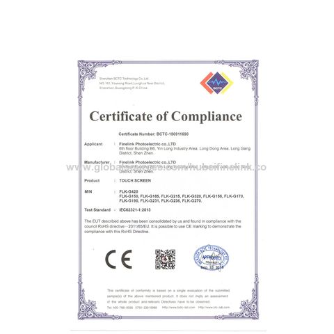 ce certification lcd touch screen manufacturer