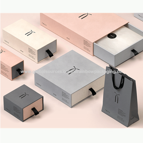 Small Drawer Jewelry Box Wholesale Cardboard Paper Earrings Gift Packaging  Boxes for Small Business