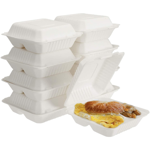 Premium Photo  Food box take away boxes, disposable eco friendly packaging  containers on wooden table at home