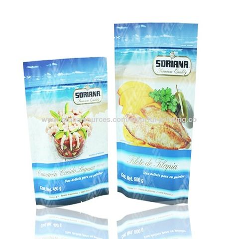 2KG Zipper Frozen Meat Vegetable Packing Bags Stand Up Pouch Bags For  Seafood