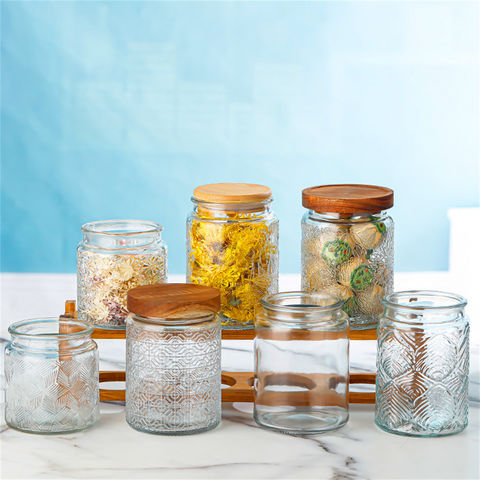Small Glass Food Storage Containers With Metal Lids Borosilicate Glass Jar  With Plastic Lid Tea Container - Buy Borosilicate Glass Jar With Plastic