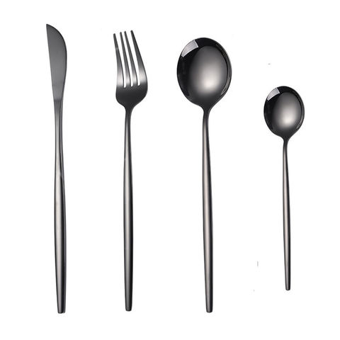 8pcs Stainless Steel Flatware Set For Western-style Dining Utensils,  Include Steak Knife, Fork, Spoon, Teaspoon And Portuguese Tableware Set