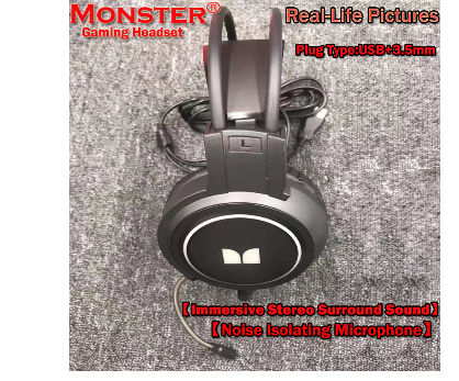 Monster led gaming online headset