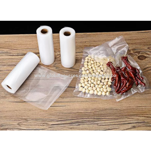 100PCS Plastic Freezer Bag Vegetable Food Freezer Roll Bags Transpare Roll  Fresh-keeping Plastic Bags Food