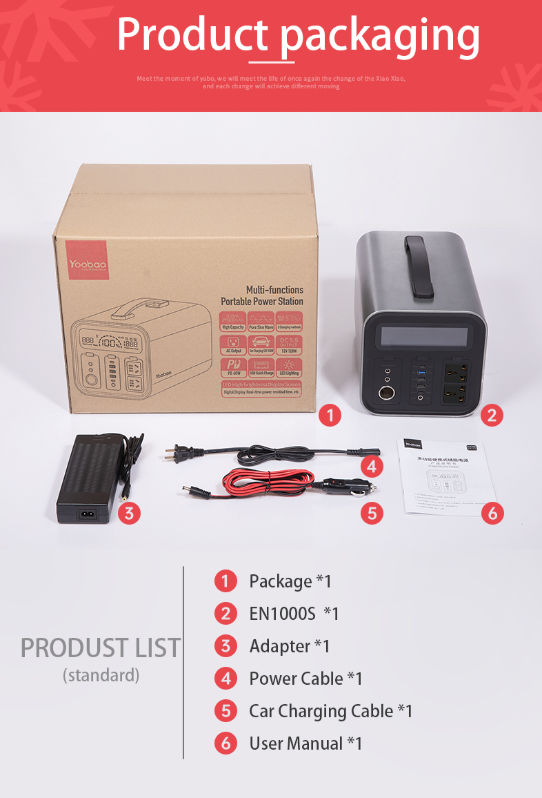 Trạm sạc dự phòng Yoobao EN1000S 280800mAh PD60W 220V/1000W