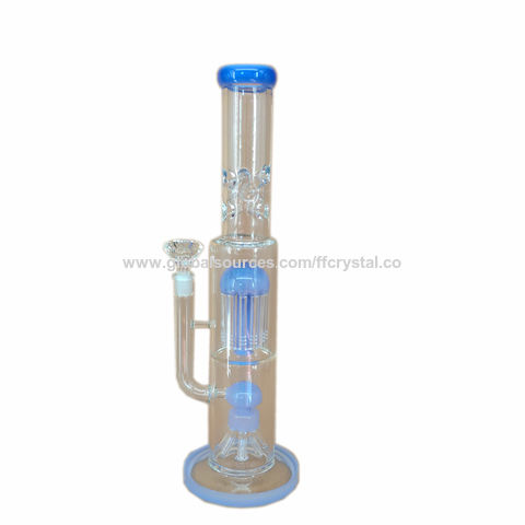 1pc Simple Portable Glass Water Pipe For Smoking, Accessory