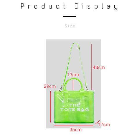 Wholesale diy plastic pvc gift bag purse kit Transparent leather pu diy pvc  tote bag kits for shopping bags From m.