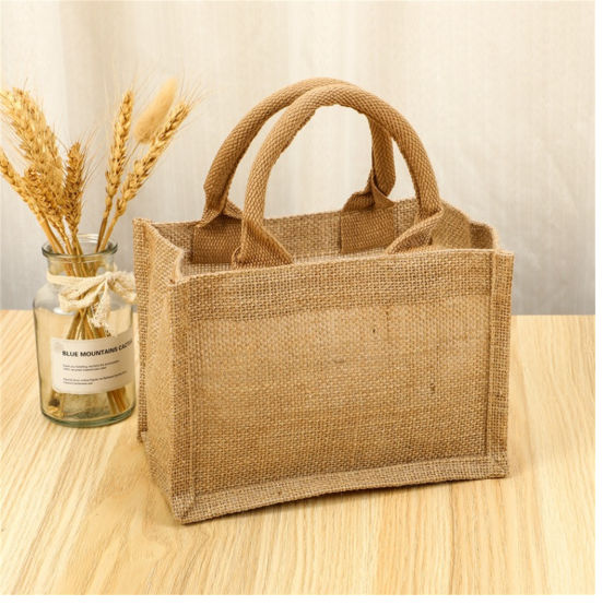 Promotional Logo Mini Jute Gift Tote Bags