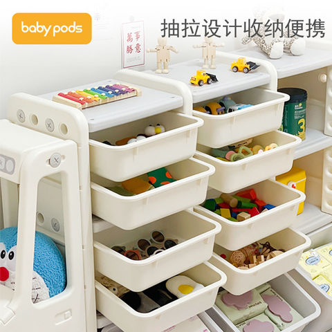 3-layer Plastic Rack Trolley Toy Storage Basket Children's Snack
