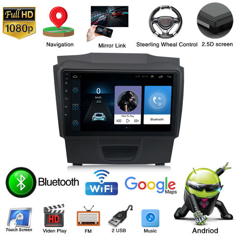 Reproductor de DVD para coche Android, reproductor de radio para coche 2 din, carplay, navegación wifi para Isuzu DMAX Chevrolot S10