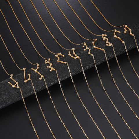 Set Kalung Zodiak 12 Rasi Bintang Liontin Bulan - Grosir Perhiasan Fashion