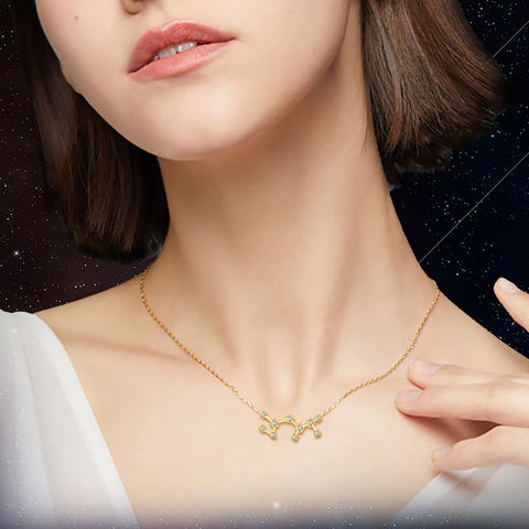 Set Kalung Zodiak 12 Rasi Bintang Liontin Bulan - Grosir Perhiasan Fashion