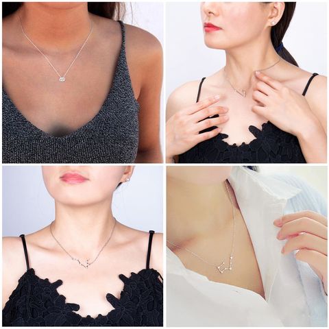 Set Kalung Zodiak 12 Rasi Bintang Liontin Bulan - Grosir Perhiasan Fashion