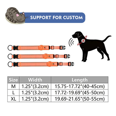 Reflective AirTag Dog Collar, FEEYAR Padded Apple Air Tag Dog Collar, Heavy  Duty Dog Collar with AirTag Holder Case, Adjustable Air Tag Accessories