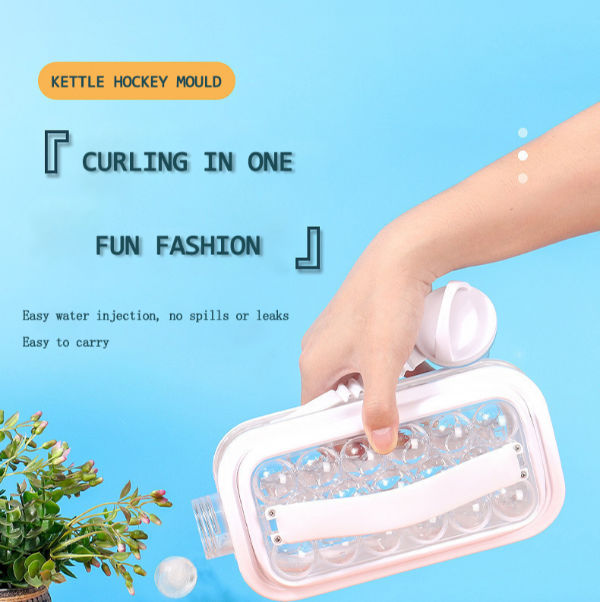 2 In 1 Ice Cube Maker Silicone Portable Ice Mould Ice Cube Tray Water Rapid  Ice Ball Demoulding Home Kitchen Tool