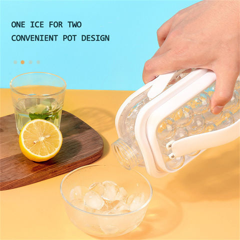 Portable 2 In 1 Ice Ball Maker Makes Bottle Makes 17 Ice Cubes  Multi-function Container Pot Kitchen Gadgets Bar Accessories