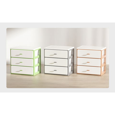 Three-layer Plastic Drawer Type Closet, Portable Storage Cabinet