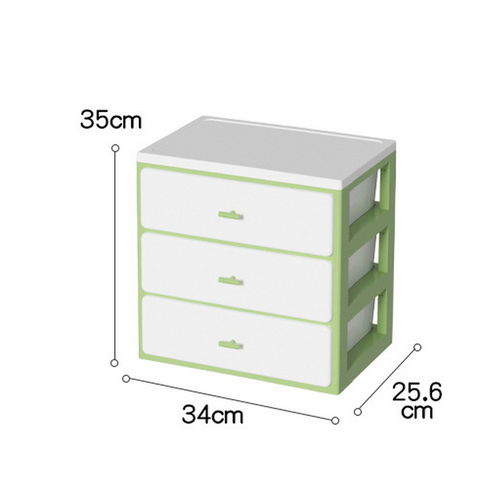 Three-layer Plastic Drawer Type Closet, Portable Storage Cabinet