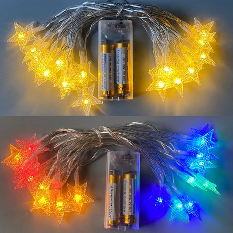 A String Of Led Christmas Tree Decoration Lights With A Battery