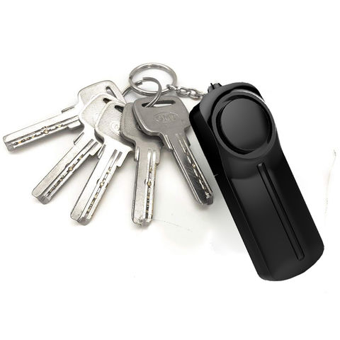 1 Whole Set Self-defense Keychain Set For Women Safety Personal Alarm  Portable Key Ring(black)