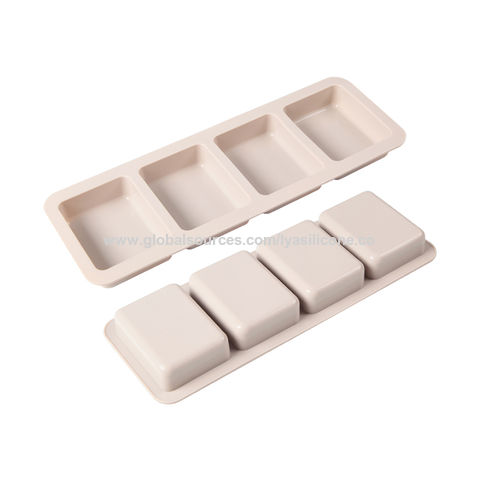 4 Cavities Large Rectangle Silicone Soap Loaf Molds Making Soap