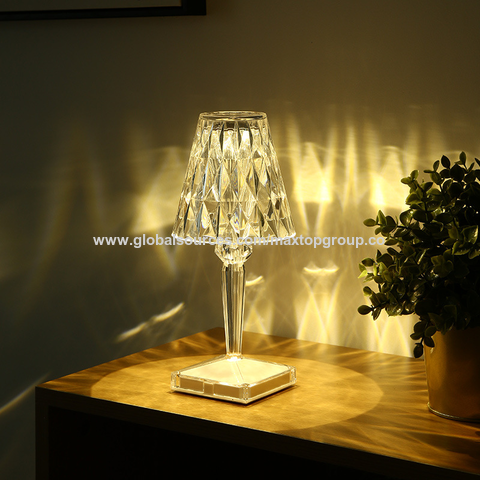 Buy Wholesale China Crystal Table Lamp Home Hotel Restaurant Indoor Outdoor  Portable Touch Desk Lights Rechargeab & Table Lamps at USD 4