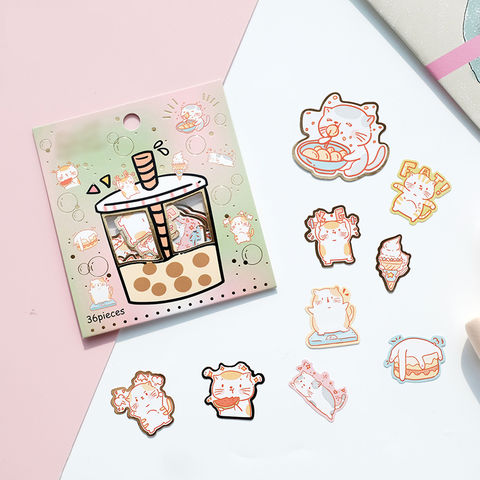 Cute Animal Drinks Sticker Sheet/laptop Stickers/ Cute Stickers