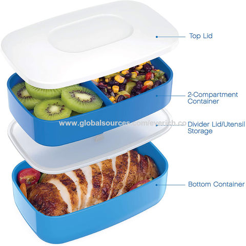 Microwave Safe Plastic 4 Compartment Meal Prep Containers Bento Lunch Box   Popular Food Storage Box Container - China Meal Prep Containers and  Bento Lunch Box price