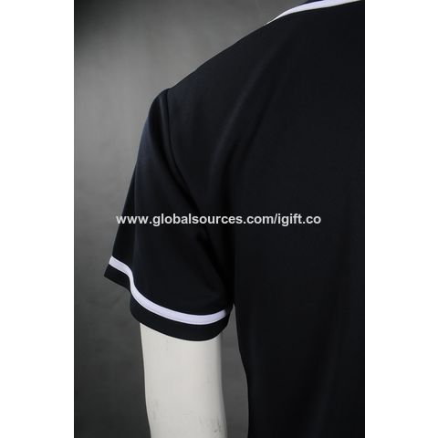 Source 100% polyester custom red and black baseball jersey design short  sleeve full buttons baseball shirt softball jersey for men on m.