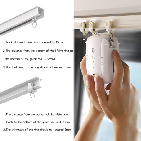 Smart Curtain Driver, Automatic Curtain Opener, Smart Electric Motor  Automatic Curtain Opener Driver Free Track Installation for Home Bedroom 5V