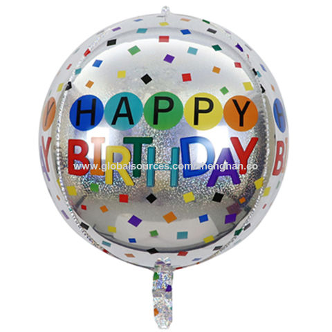 Fiesta de cumpleaños inflable del globo del helio de los globos del feliz  cumpleaños de 18 pulgadas