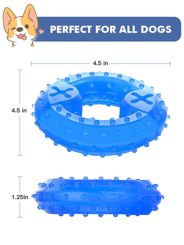 Pet Cooling Chew Toy Pet Freezable Cooling Teether Teething Ring Cooling  Dog Toy, Durable Summer Dog Ice Toy, Frozen Fruit Shape Toy For Small And