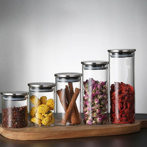 Glass Spice Jars Wide Mouth Sealed Airtight Container for Grain Spice 350ml  