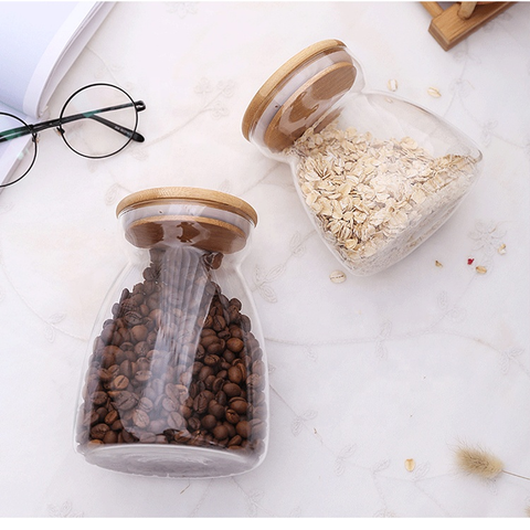 Unique Round Big 1100ml Kitchen Glass Seasoning Bottle Food