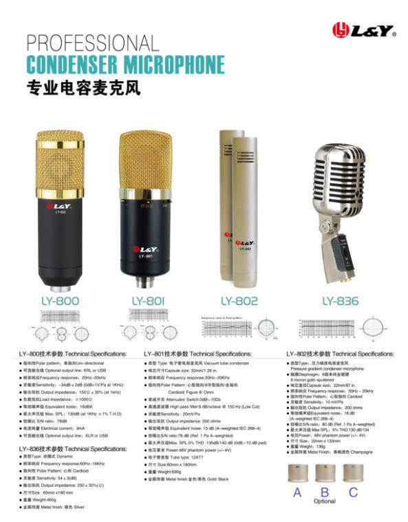 Condenser microphone, microphone professional microphone condenser 