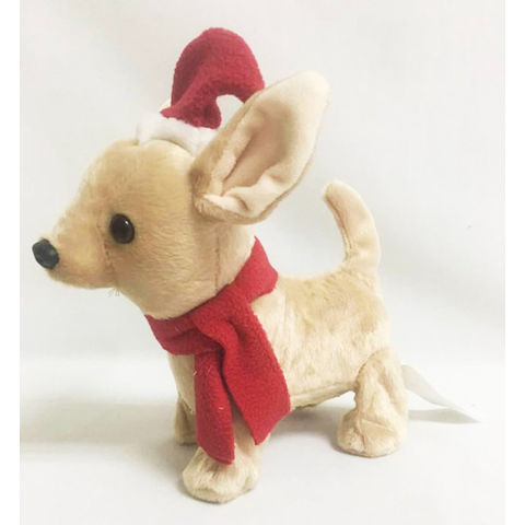 Soft Plush Chihuahua Dolls Stuffed Dog Toys Cartoon Animal Xmas Party Gift  