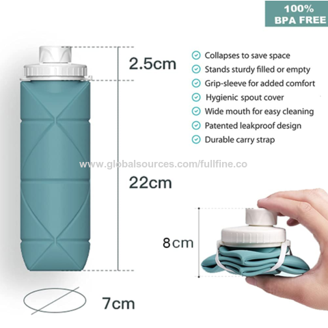 Buy Wholesale China Customized Silicone Foldable Water Bottle, Telescopic,  Portable Water Cup, Sport, Light Weight & Silione Water Bottle at USD 2