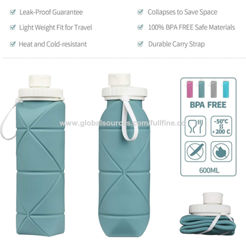  10 Pcs Collapsible Water Bottle 480ml,Leak Proof Water Bottles  with Carabiner,Foldable Water Bottle BPA Free,Reusable Drinking Water Bags  with Clip,Travel Water Bottles for Travel Gym Camping Hiking : Sports &  Outdoors