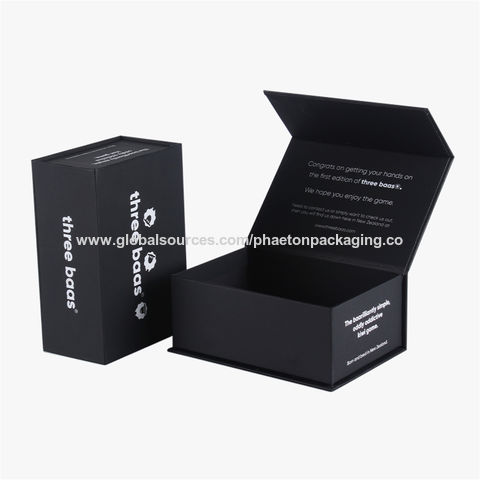 Boîte haute luxe noir mat à tiroir 37.5 cm