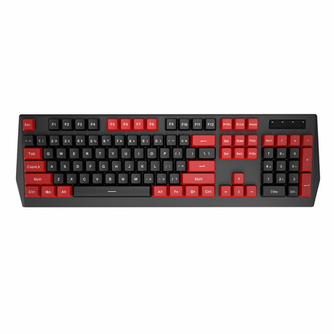 Teclado mecânico de jogos de tamanho completo com fio de computador com perfil baixo