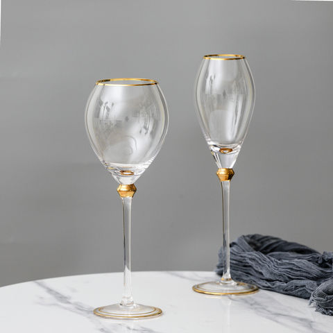 French High-value Goblet Home Red Wine Glass Creative Champagne Dessert Wine  Glass Crystal White Wine Bar Barware