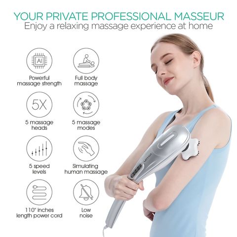 Wireless Handheld Massager 12 Modes Deep Tissue Vibration Massage For  Muscle Back Neck Shoulder Body Pain Relief Massage Hammer